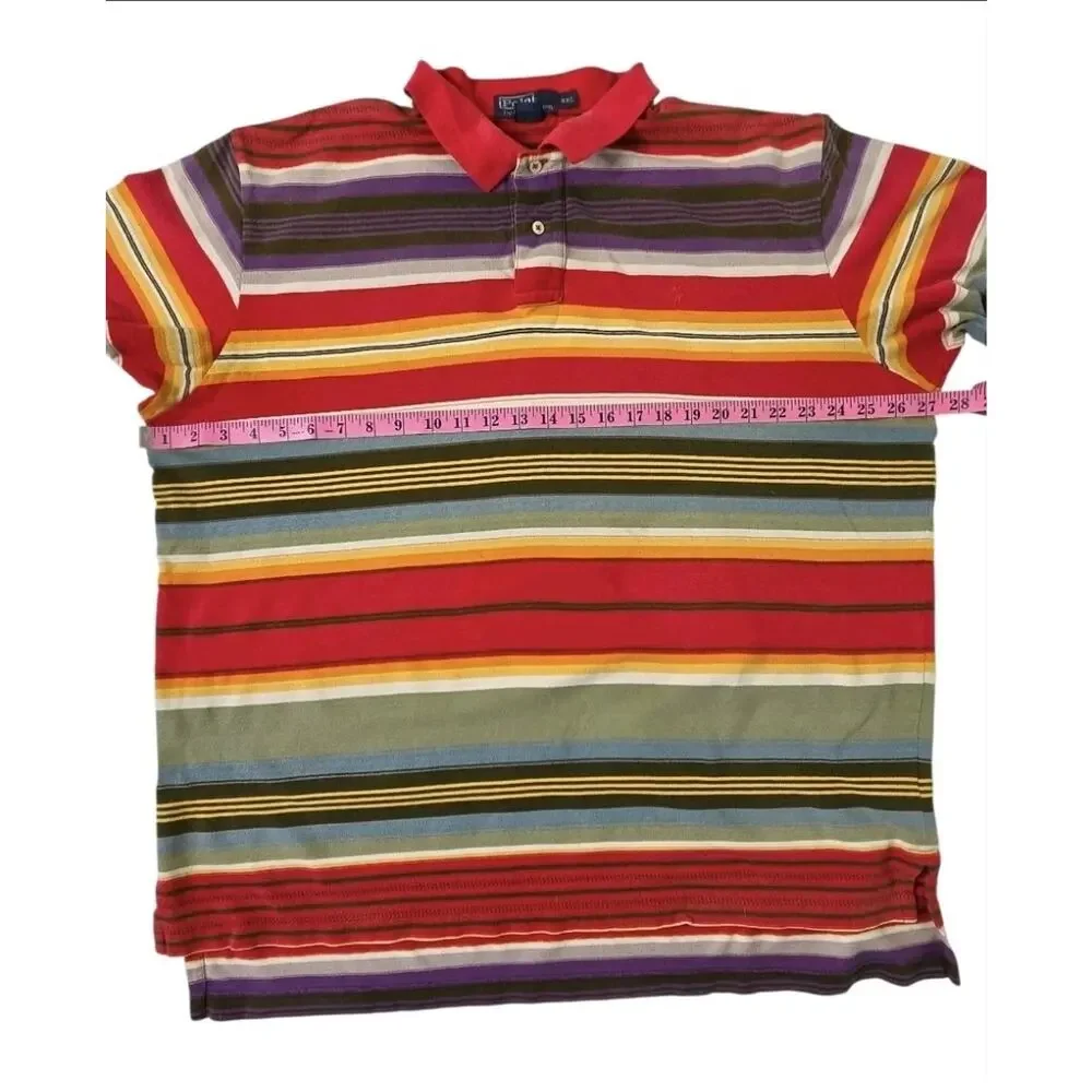 vtg 90s Polo Ralph Lauren Polo Shirt XXL Southwest Multi Striped Short Sleeve